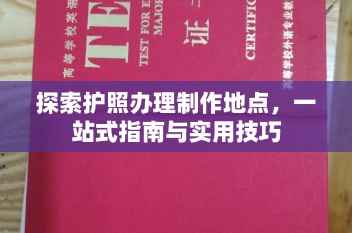 冷水江探索护照办理制作地点，一站式指南与实用技巧